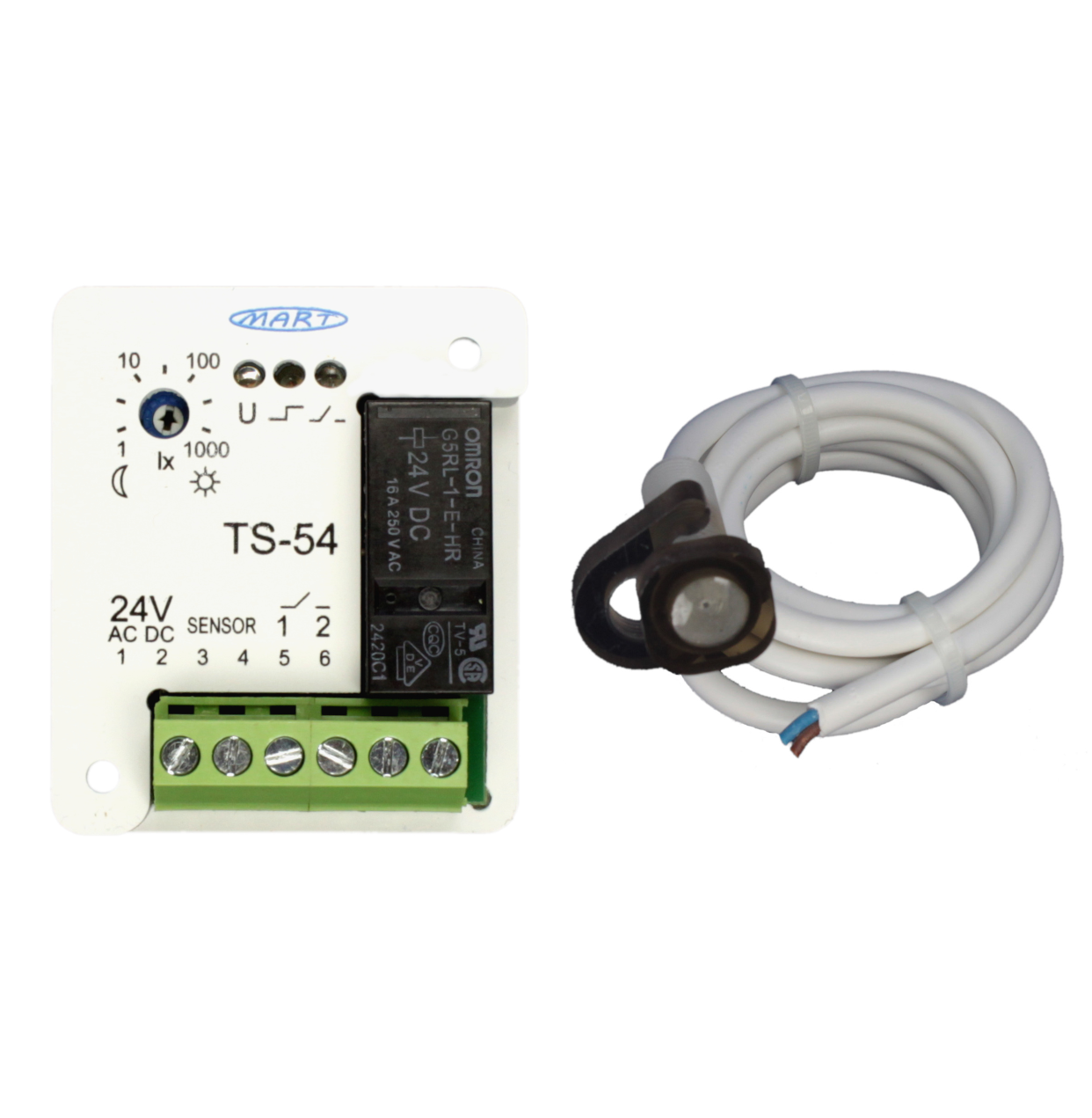 TS-54-2 Dämmerungsschalter 24V AC DC - Kabelsensor - MART-Electronics