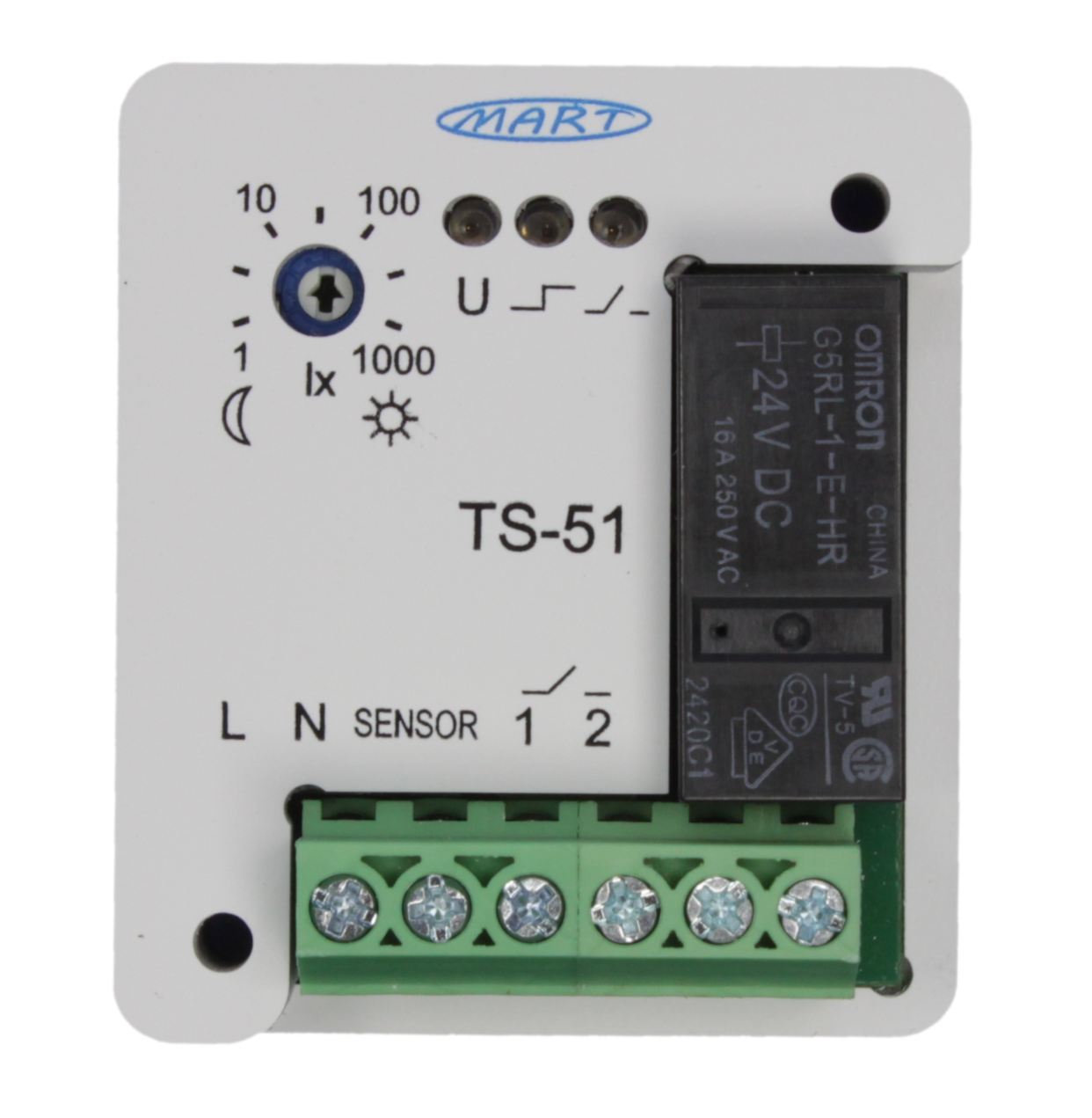 TS-51-2 - Dämmerungsschalter 230V - MINI - Kabelsensor - MART-Electronics