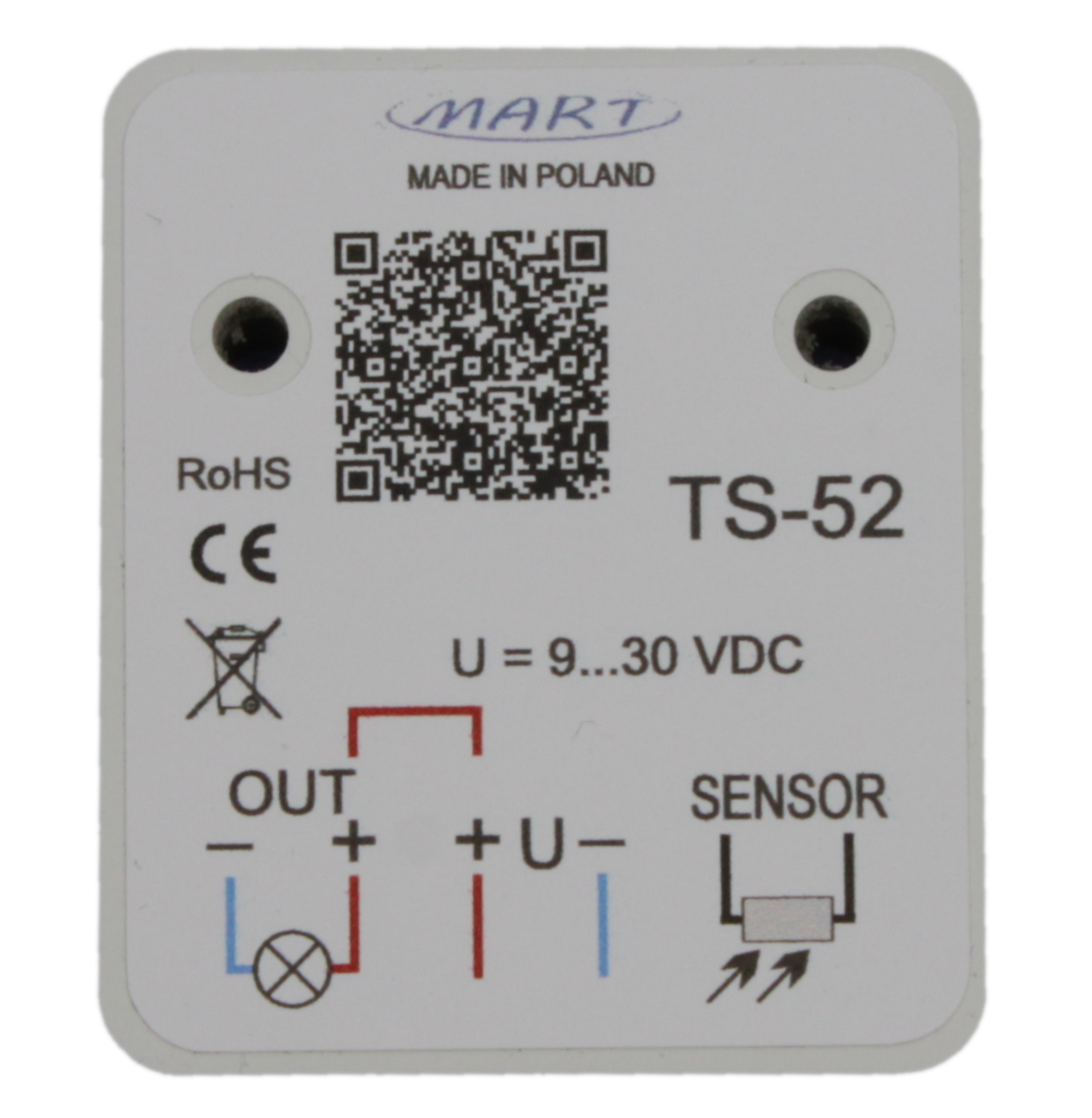TS-52-4 - Dämmerungsschalter 9...30V - MINI - Sensorbox (Gummitülle) - MART-Electronics