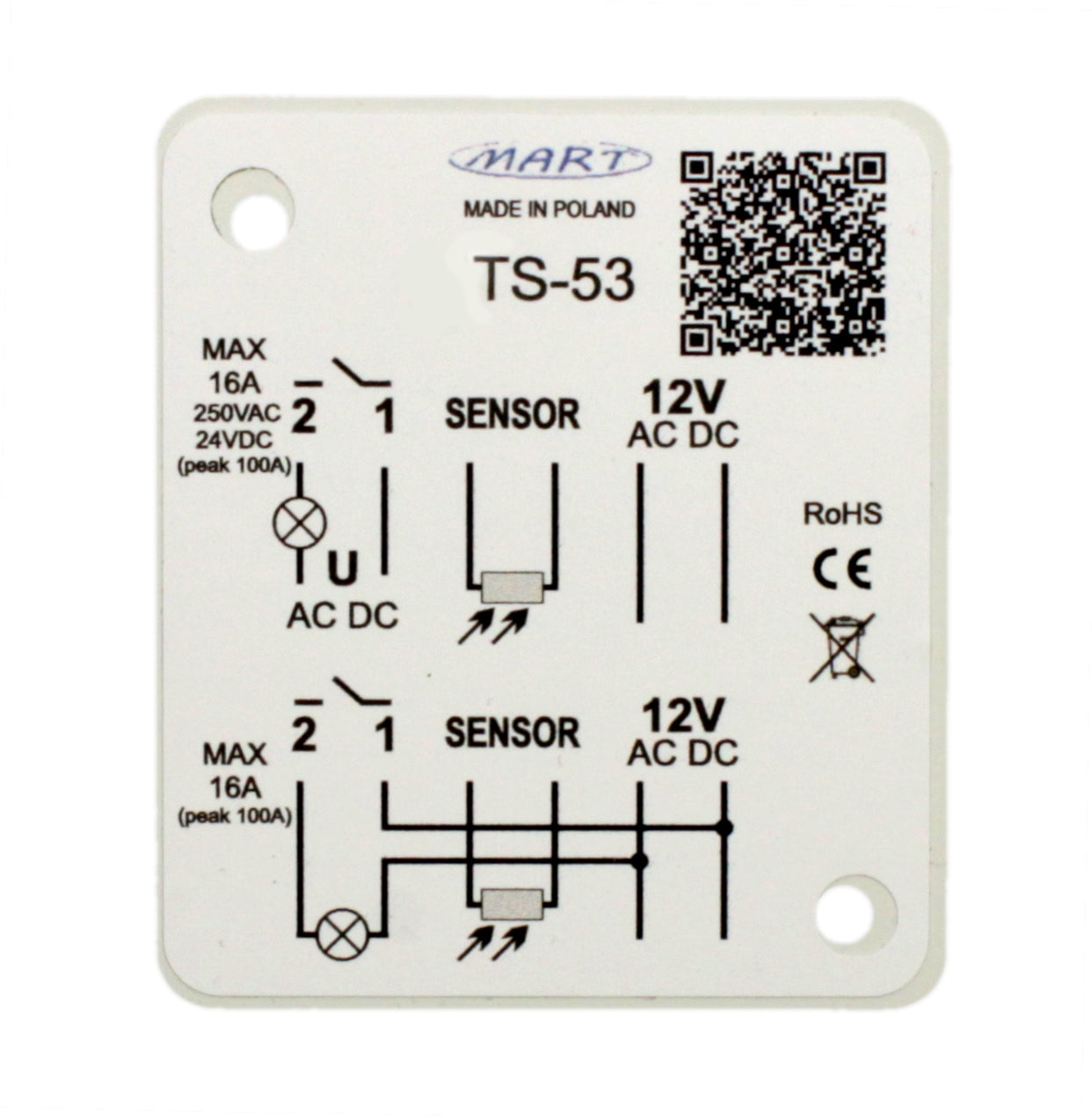 Dämmerungsschalter TS-53-2 12V AC DC - MART-Electronics
