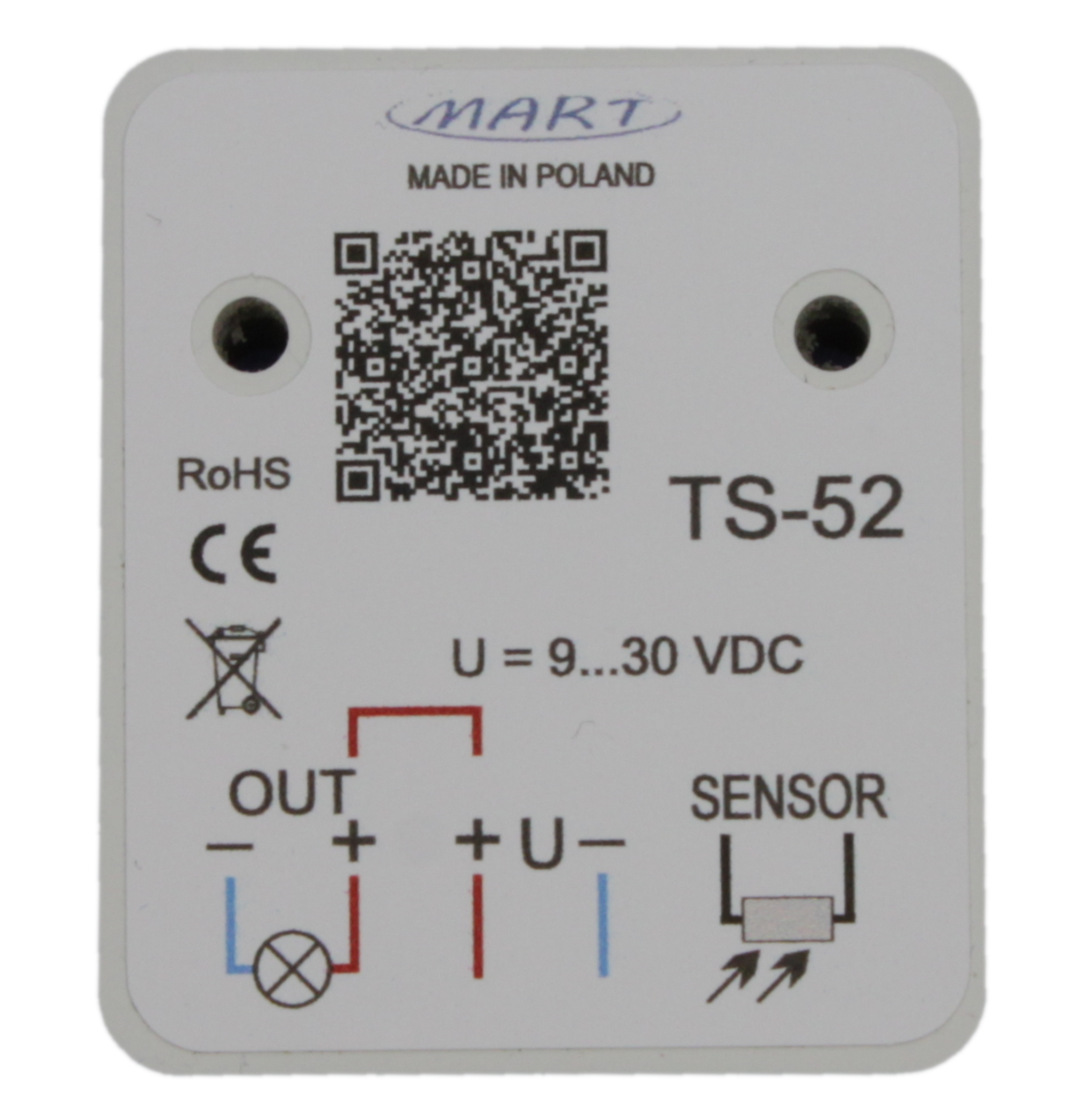 TS-52-4 - Dämmerungsschalter 9...30V  - MINI - Sensorbox (Gummitülle) - MART-Electronics