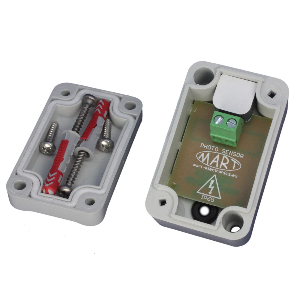 TS-41-4 - Dämmerungsschalter 230V - Hutschiene - Sensorbox (Gummitülle) - MART-Electronics